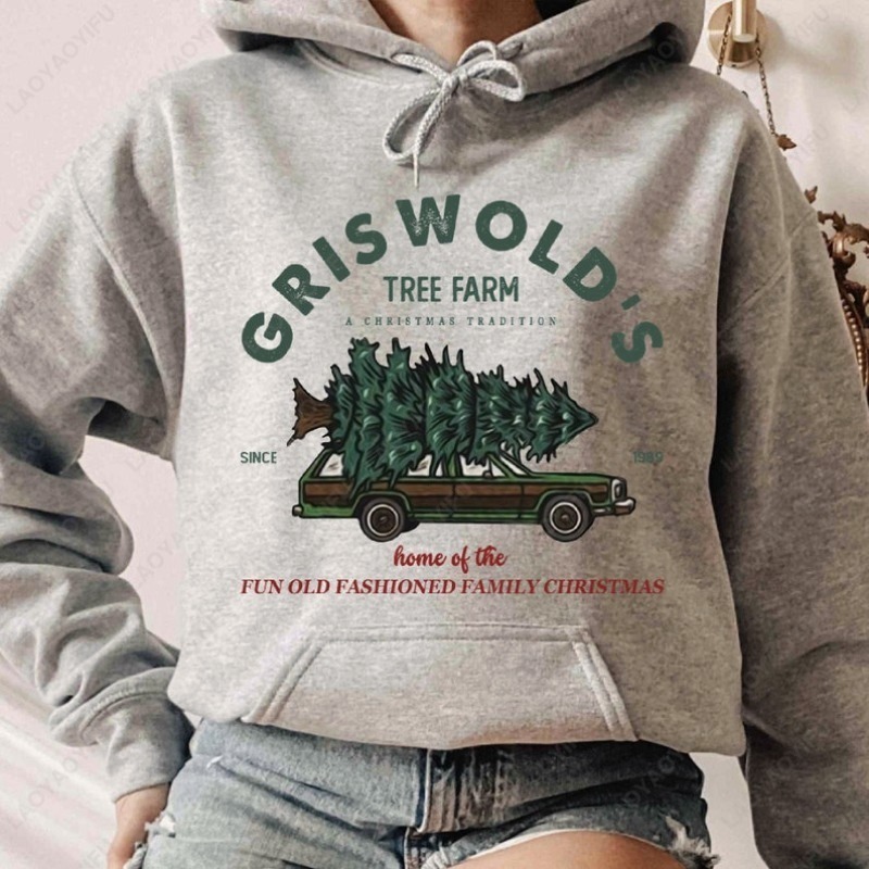 Family Tree Print - Griswold'un Ağaç Çiftliği Kapüşonlu Üstü Aile