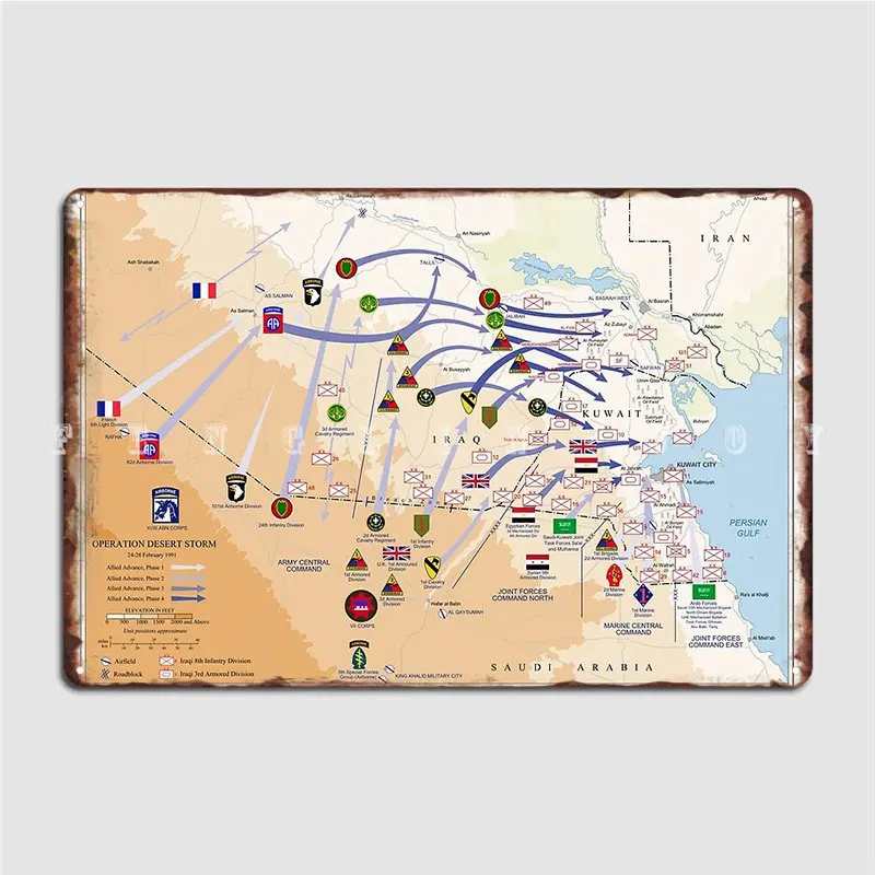 Custom Map Poster - Operasyon Çöl Fırtınaları Zemin Haritası 24-28