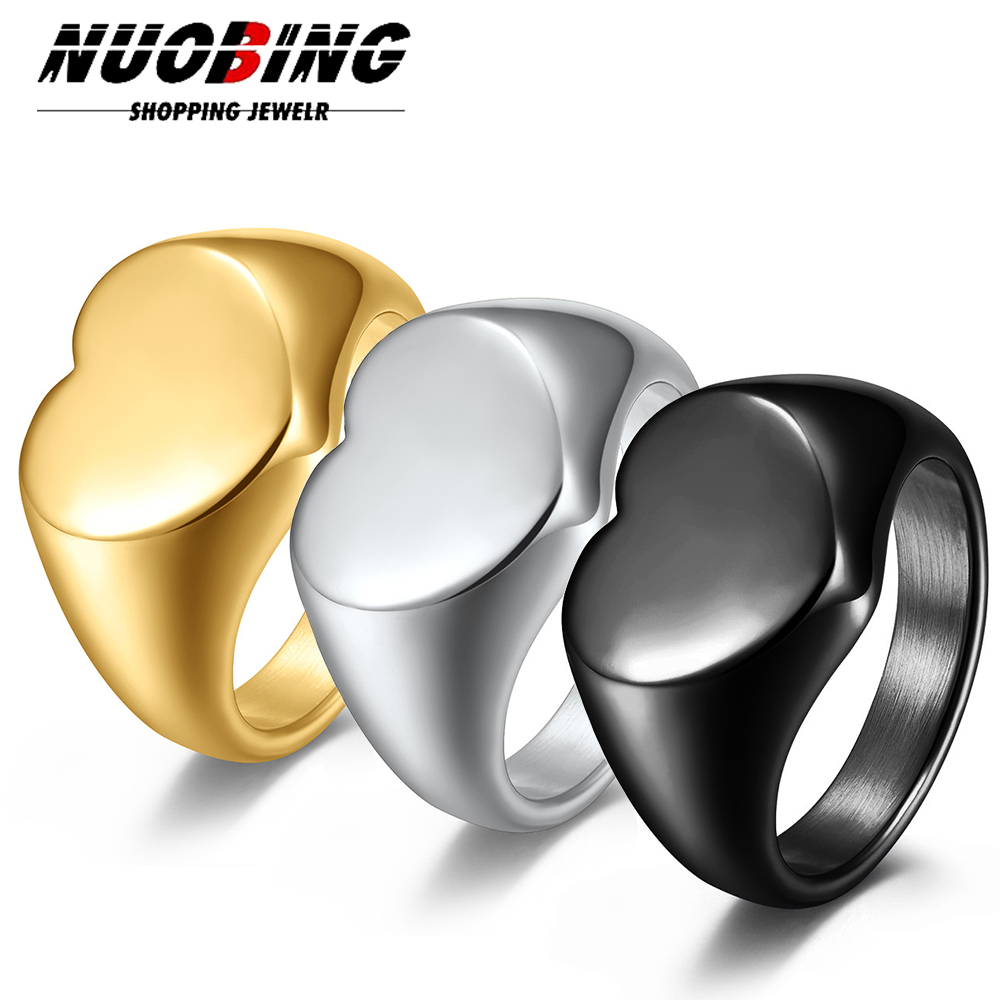 Initial Ring Custom - Özelleştirilmiş Kadın Mühür Yüzük Sevimli Kalp
