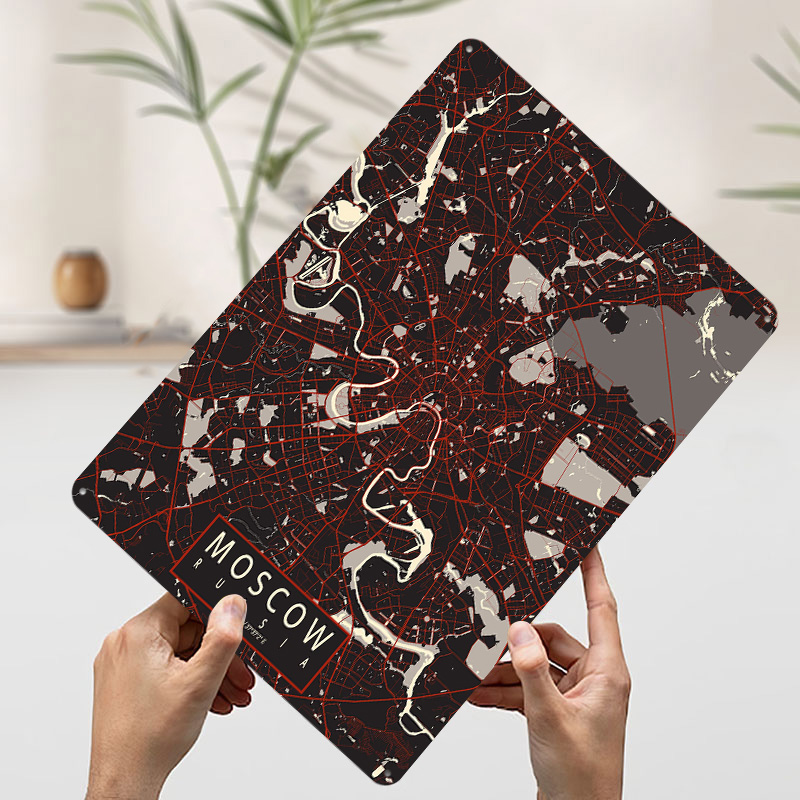 Moskova Şehir Haritası Vektör  - Custom Map Poster incelemesi ve fiyatı