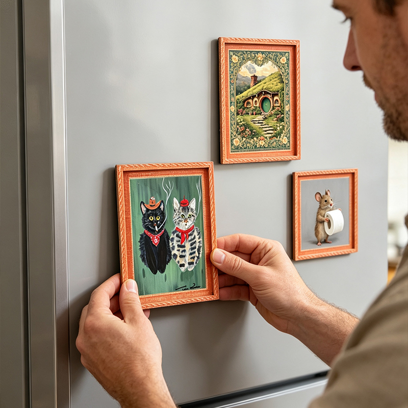 Ahşap Buzdolabı Mıknatısı Foto - Engraved Wood Frame incelemesi ve fiyatı