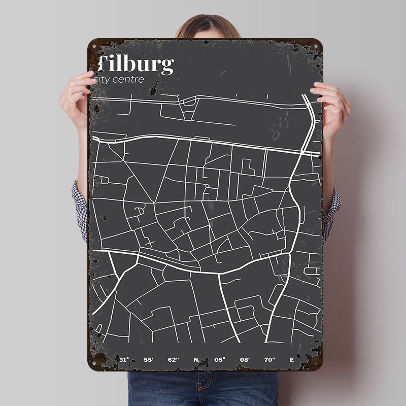 Tilburg Şehir Merkezi Haritası - Custom Map Poster incelemesi ve fiyatı