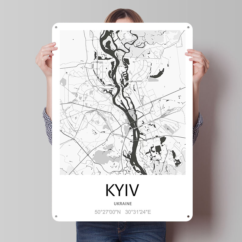 Kiev Şehir Haritası Baskılı Po - Custom Map Poster incelemesi ve fiyatı