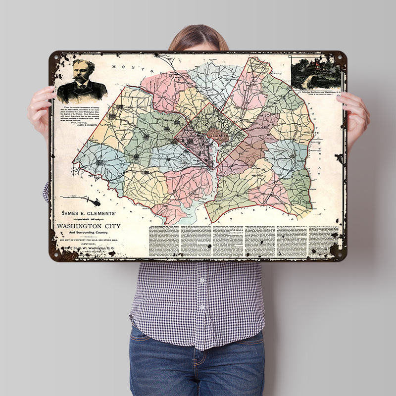 Washington Şehri Haritası Bask - Custom Map Poster incelemesi ve fiyatı
