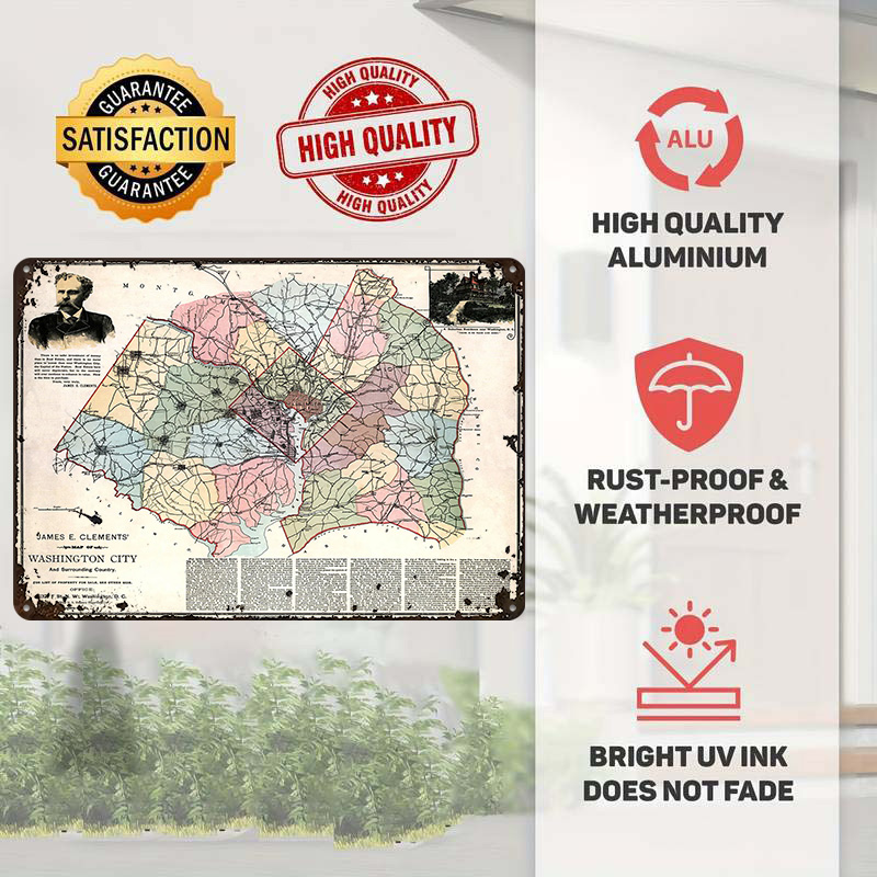 Washington Şehri Haritası Bask - Custom Map Poster incelemesi ve fiyatı