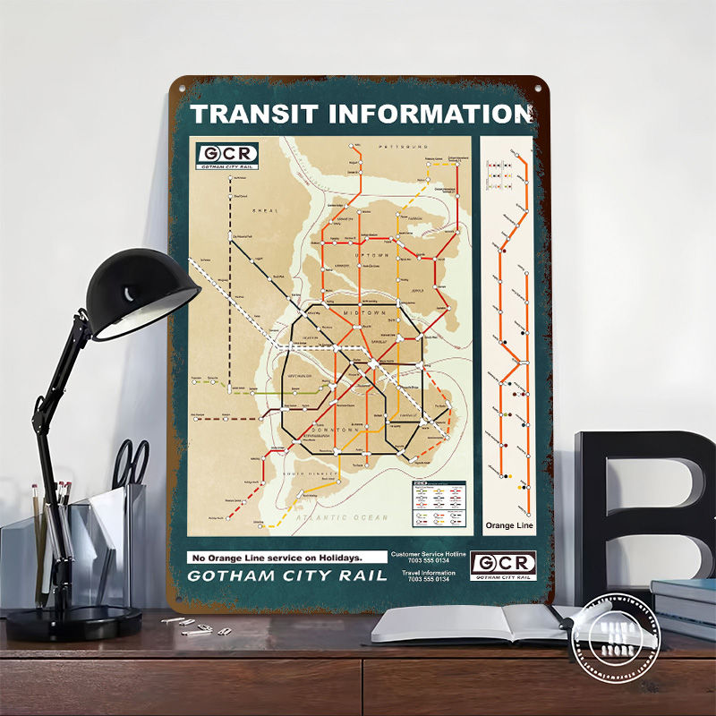 Gotham Şehir Haritası Baskılı  - Custom Map Poster incelemesi ve fiyatı