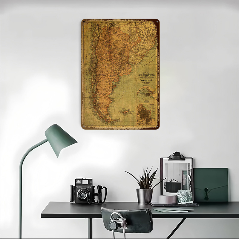 Arjantin'in Vintage Haritası T - Custom Map Poster incelemesi ve fiyatı