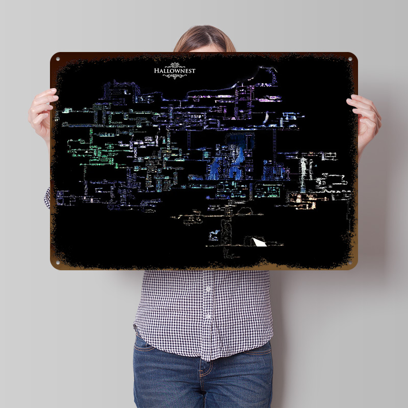 Hollow Knight Hallownest Harit - Custom Map Poster incelemesi ve fiyatı