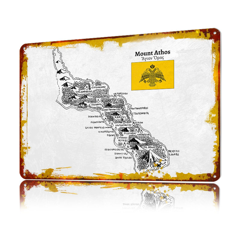 El yapımı Athos Dağı Haritası  - Custom Map Poster incelemesi ve fiyatı