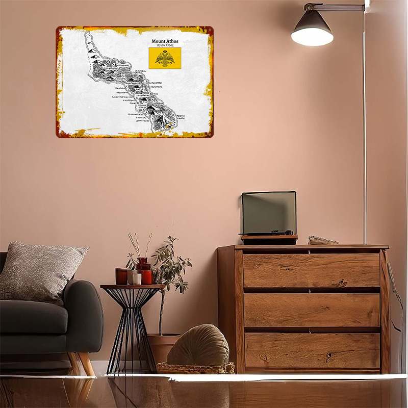 El yapımı Athos Dağı Haritası  - Custom Map Poster incelemesi ve fiyatı