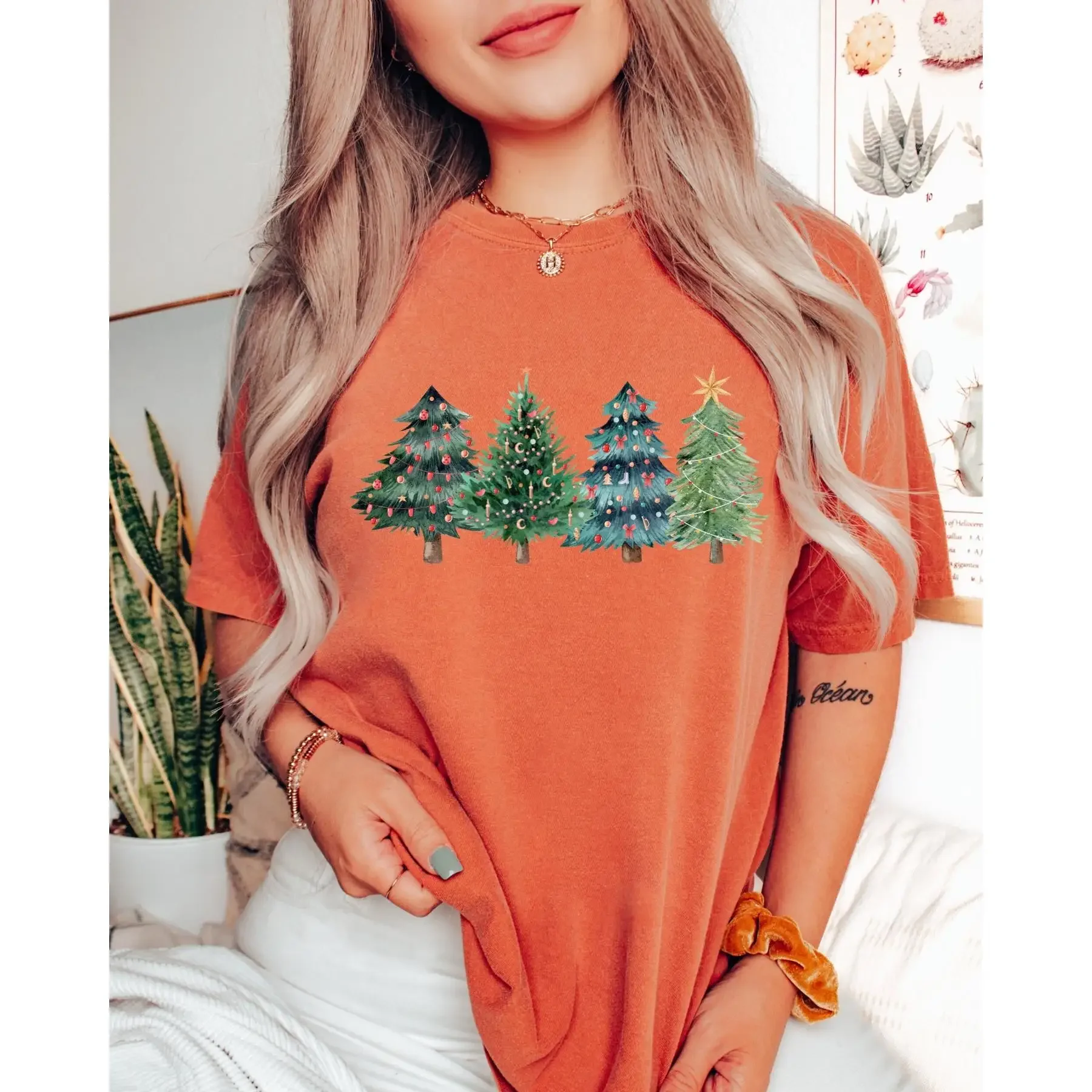 Noel Ağaçları Tişörtü Noel Sev - Family Tree Print incelemesi ve fiyatı