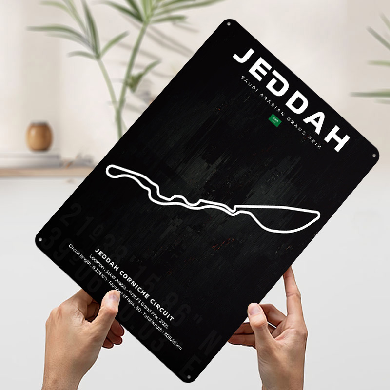 Jeddah Devre Haritası Posteri  - Custom Map Poster incelemesi ve fiyatı