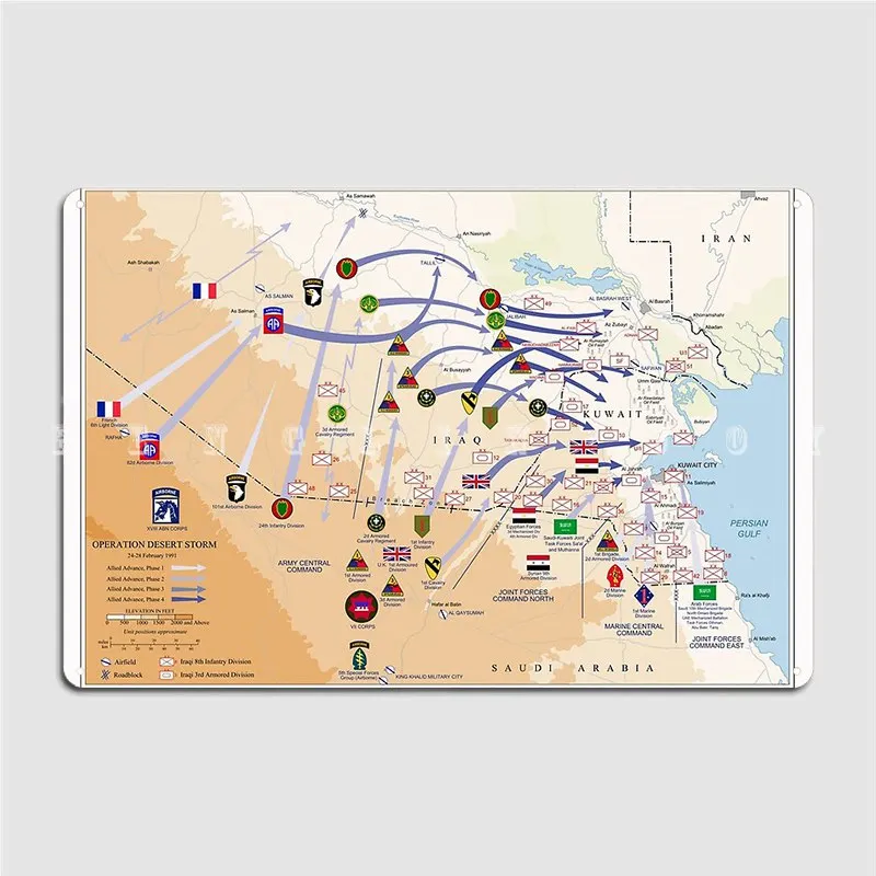 Operasyon Çöl Fırtınaları Zemi - Custom Map Poster incelemesi ve fiyatı